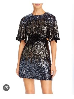 French Connection Sequin Short Sleeve Mini Dress